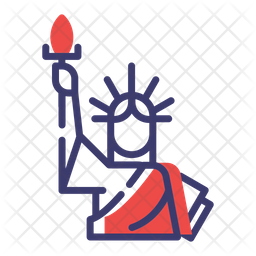 256x256 Statue Of Liberty Icon Of Dualtone Style