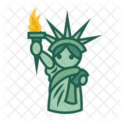 256x256 Statue Of Liberty Icon Of Flat Style