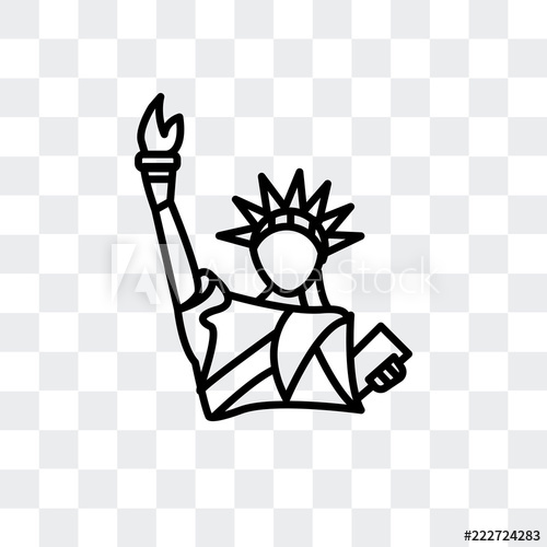 500x500 Statue Of Liberty Icon Isolated On Transparent Background Modern
