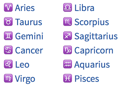 Emoji On Twitter Here's The List Of Each Star Sign Emoji 437x294 Emoji On Twitter Here's The List Of Each Star Sign Emoji