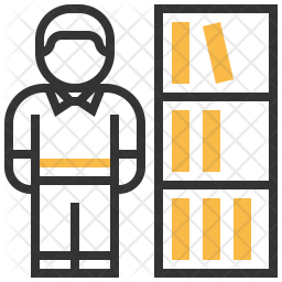 Librarian Icon Of Colored Outline Style 256x256 Librarian Icon Of Colored Outline Style