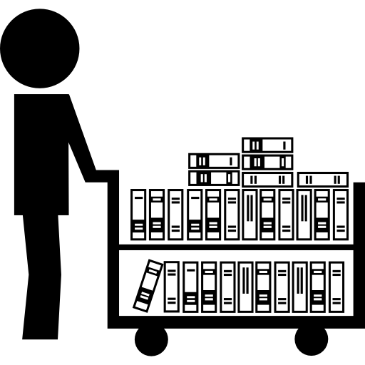 Librarian With Books On A Cart Icons Free Download 512x512 Librarian With Books On A Cart Icons Free Download