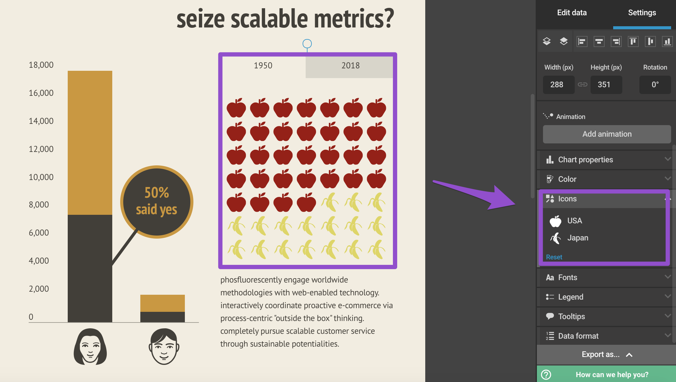 2216x1252 Changing Chart Icons Infogram Support Center
