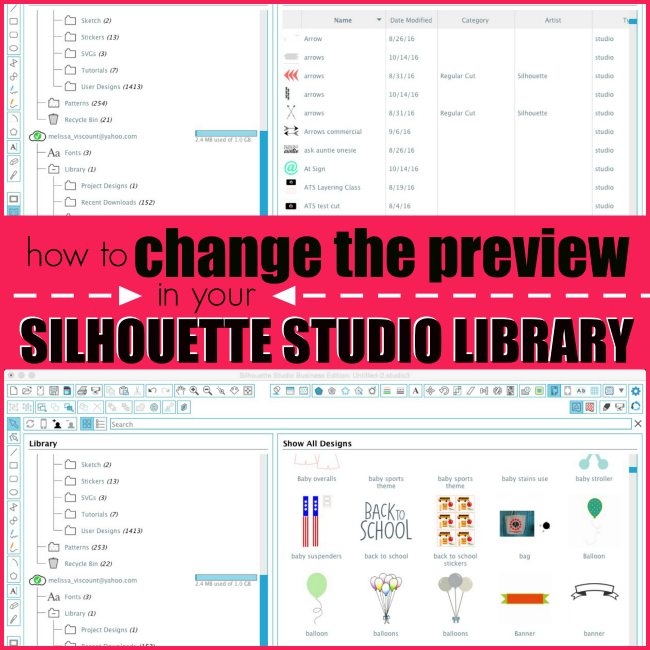 650x650 Changing The Silhouette Studio Library Design View
