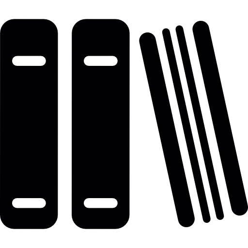 512x512 Black Library Icon