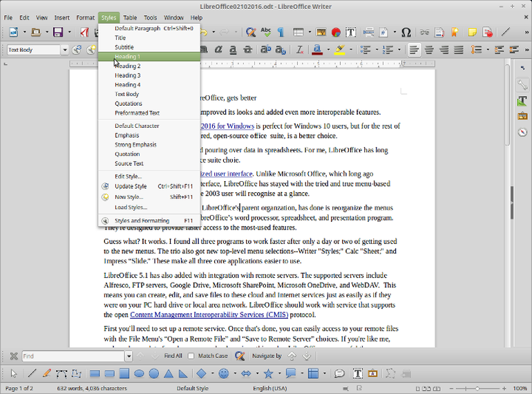 organon dockable window broken on libreoffice for mac