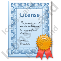 256x256 License Icon, Icons