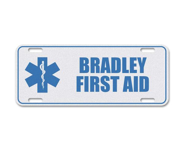 600x490 Custom Reflective Fire Ems License Plate Topper