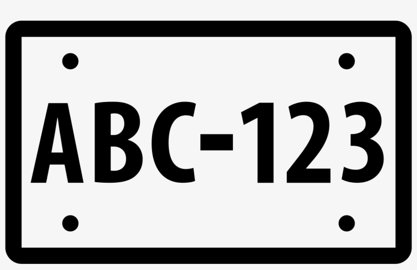 820x532 Licence Plate Icon
