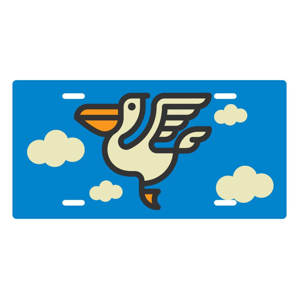 1024x1024 Pelican Icon License Plate