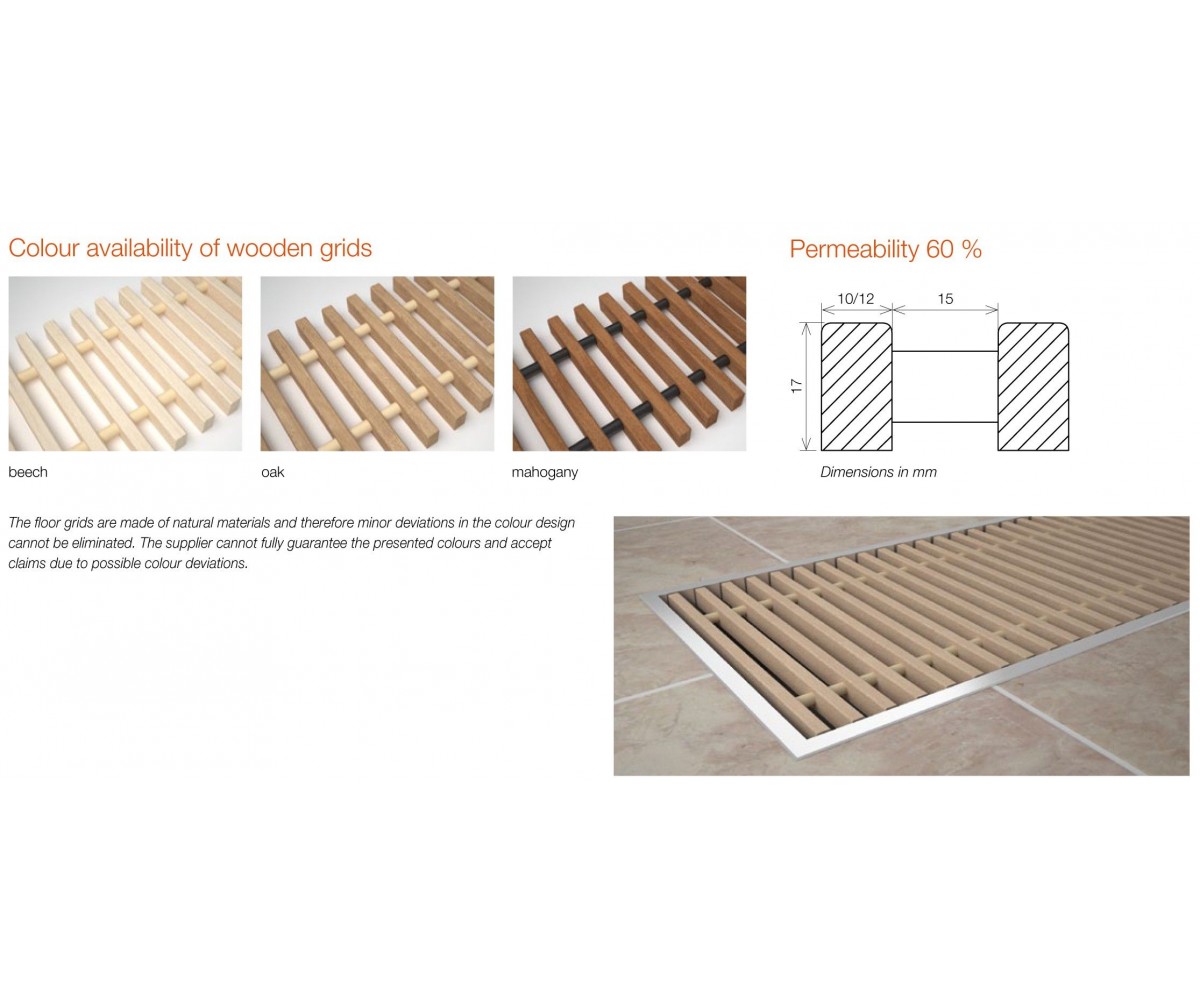 1200x1000 Licon Convector Decorative Grid Wood