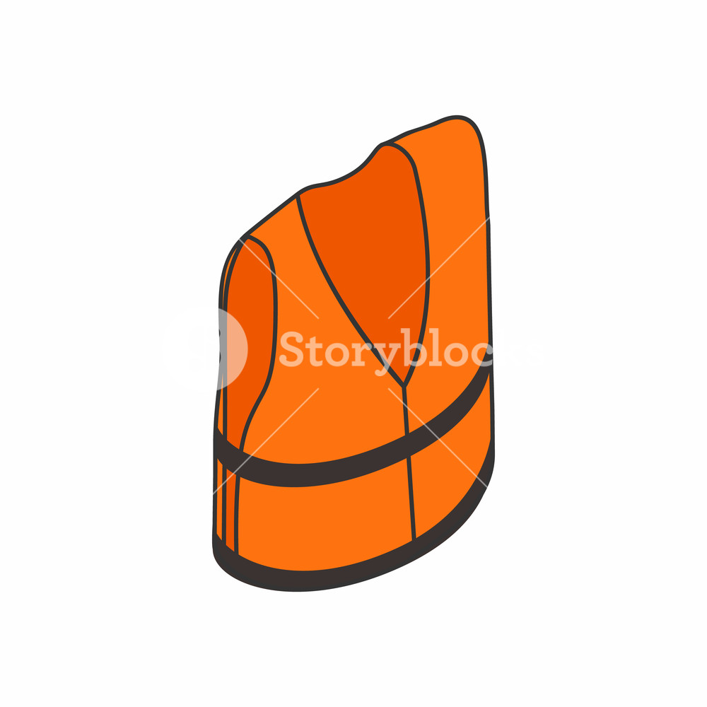 1000x1000 Life Jacket Icon In Isometric Style Isolated On White