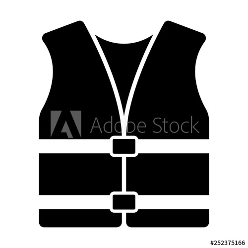 500x500 Life Jacket Icon Isolated On White Background