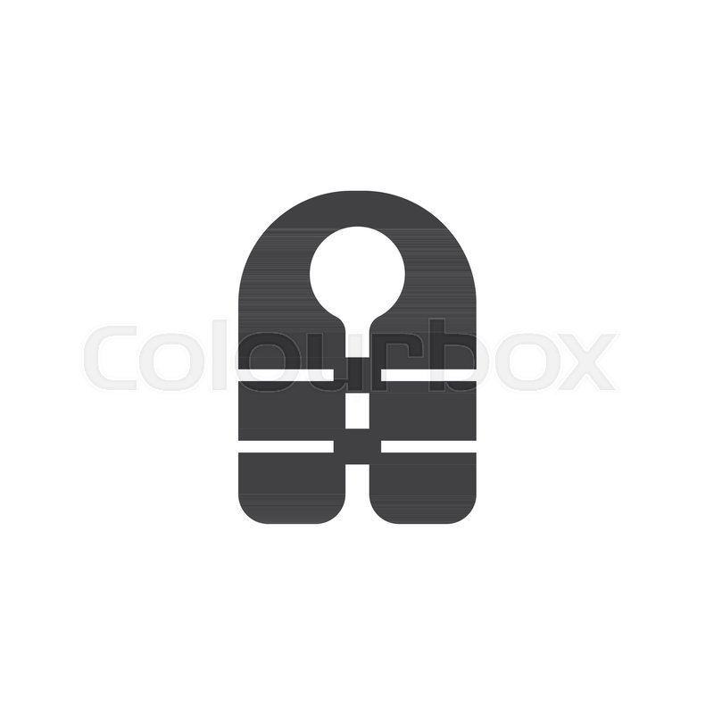800x800 Life Jacket Icon Vector, Filled Flat Stock Vector Colourbox