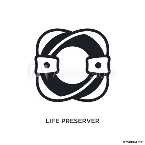 500x500 Life Preserver Isolated Icon Simple Element Illustration