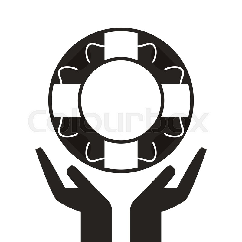 800x800 Flat Design Hands And Life Preserver Stock Vector Colourbox