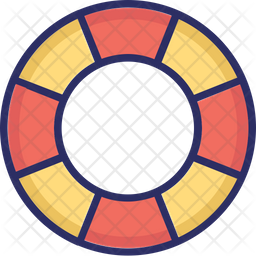 256x256 Life Ring Icon Of Colored Outline Style