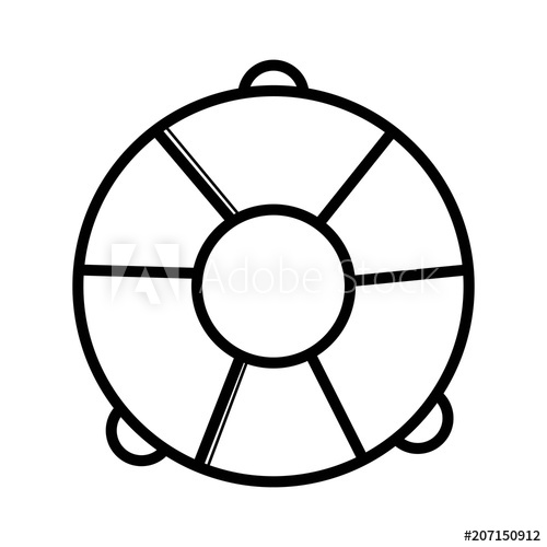 500x500 Life Ring Icon Vector On White Background Life Preserver Icon