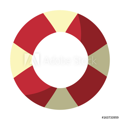 500x500 Nautical Life Ring Icon Vector Illustration Graphic Design