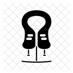 256x256 Life Vest Icon Of Glyph Style