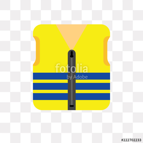 500x500 Life Vest Icon On Transparent Background Modern Icons Vector