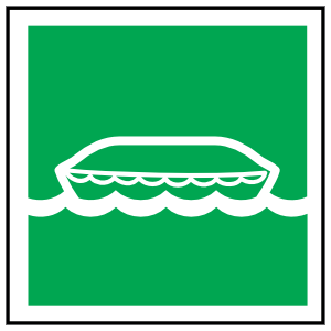 300x300 Lifeboat Icon Sign Sticker