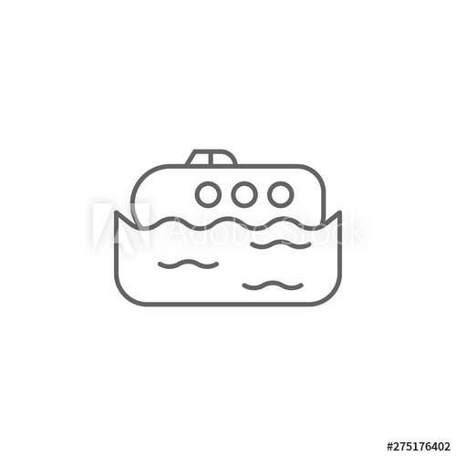 500x500 Emergencies, Lifeboat Icon Element Of Emergencies Icon Thin Line