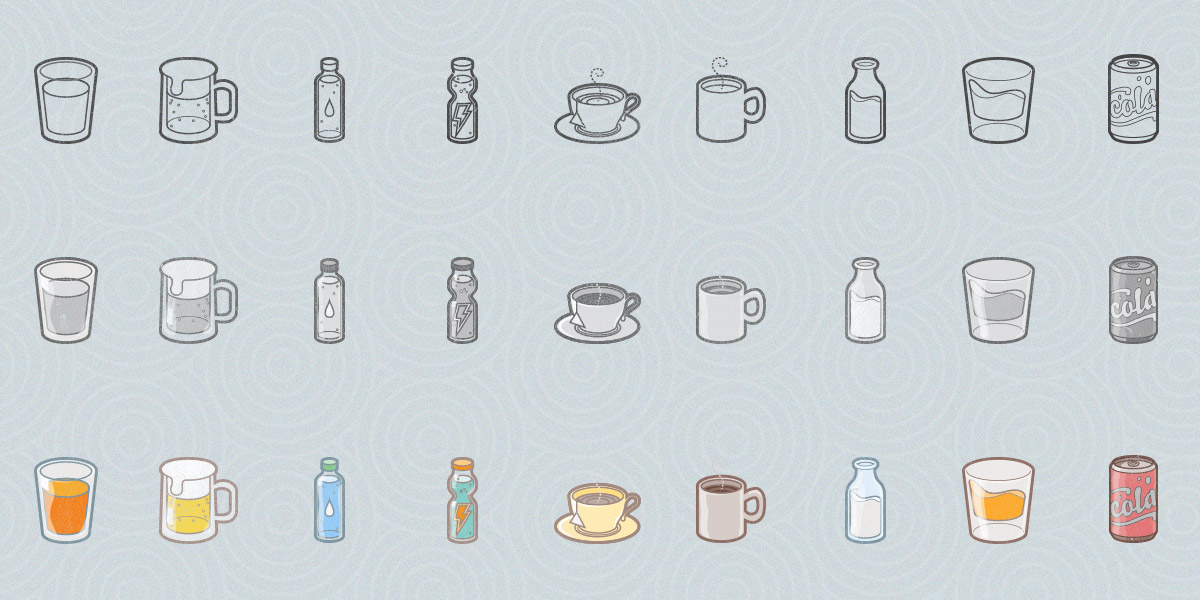 1200x600 Free Drinks Lifestyle Icon Set