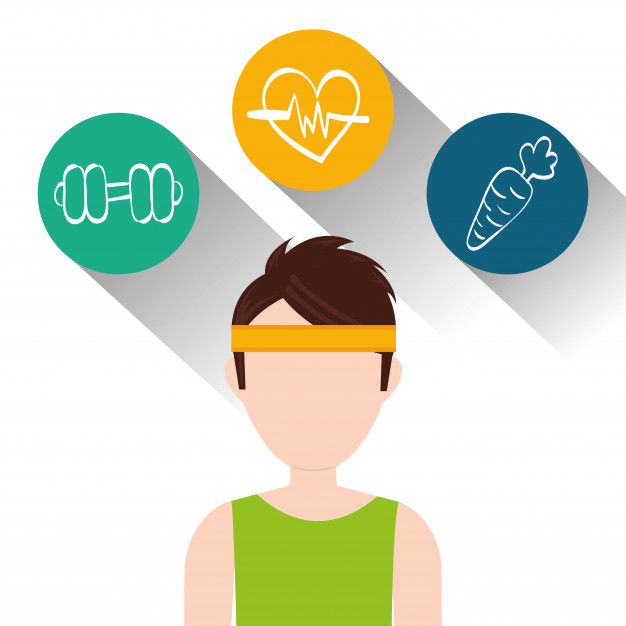 626x626 Healthy Lifestyle Icon Concept With Icon Design Vector Premium