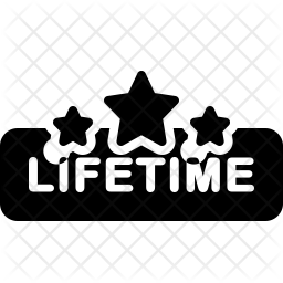 256x256 Lifetime Icon Of Glyph Style