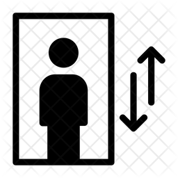 256x256 Lift Icon Of Glyph Style