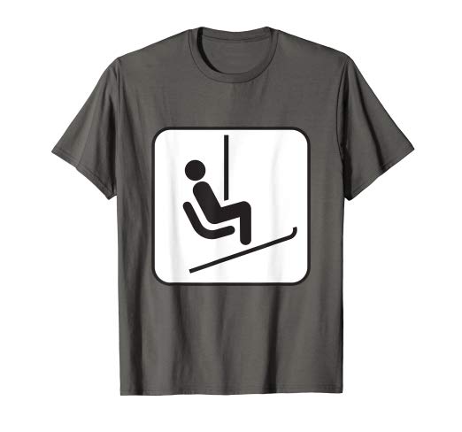 522x488 Chair Lift Icon Skiing Sign Skier T Shirt Clothing