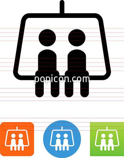 400x510 Ski Lift Double Chair Icon