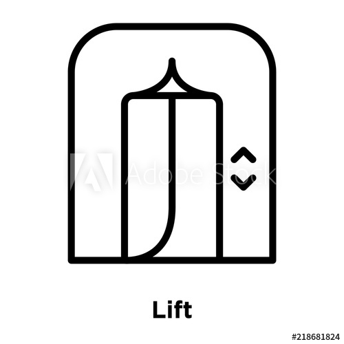 500x500 Lift Icons Isolated On White Background Modern And Editable Lift