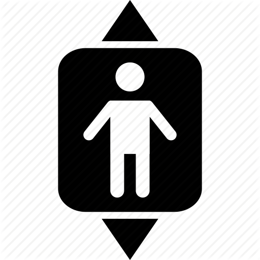 512x512 Elevator, Lift, Man In Elevator, Man In Lift Icon