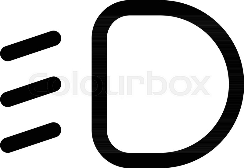 800x550 Low Beam Light Icon On Isolated Stock Vector Colourbox