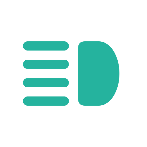 512x512 Main, Headlight, Beam, Warning, Light Icon Of Flat Style