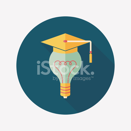 440x440 Light Bulb Flat Icon With Long Stock Vector