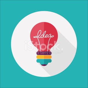 300x300 Light Bulb Flat Icon With Long Premium Clipart