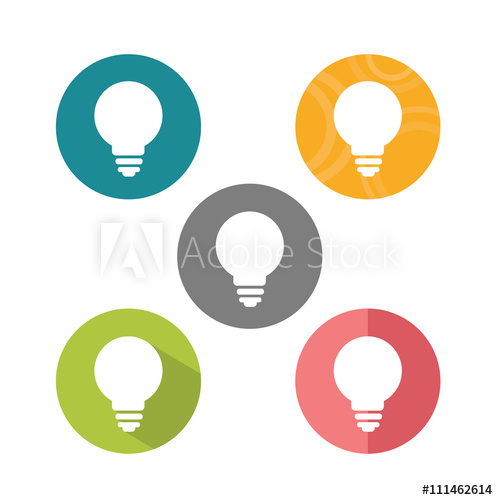 498x500 Light Bulb Flat Icon