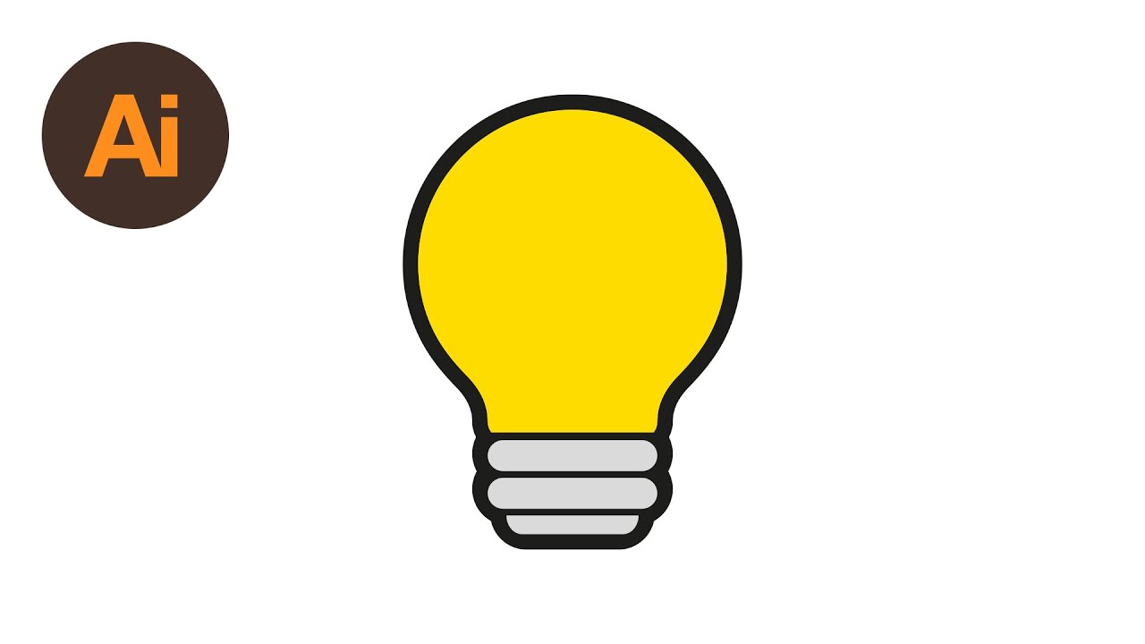 1280x720 Learn How To Draw A Lightbulb Symbol In Adobe Illustrator Dansky