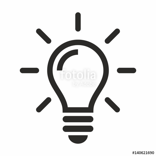 500x500 Light Bulb Icon Stock Image And Royalty Free Vector