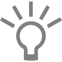 256x256 Gray Lightbulb Icon