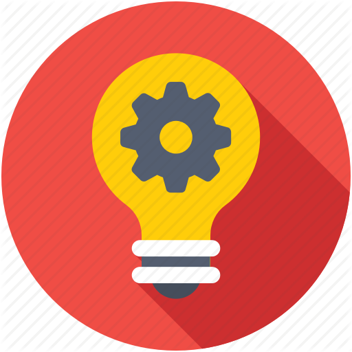 512x512 Creative Idea, Gear, Idea, Innovation, Light Bulb Icon