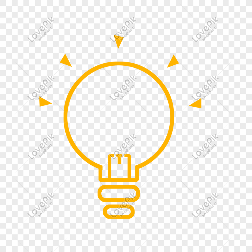 860x860 Orange Light Bulb Icon Free Png Transparent Layer Material Png