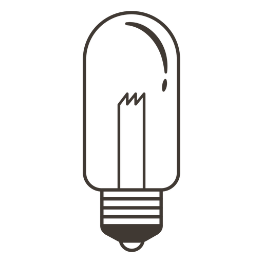 512x512 Tubular Light Bulb Stroke Icon