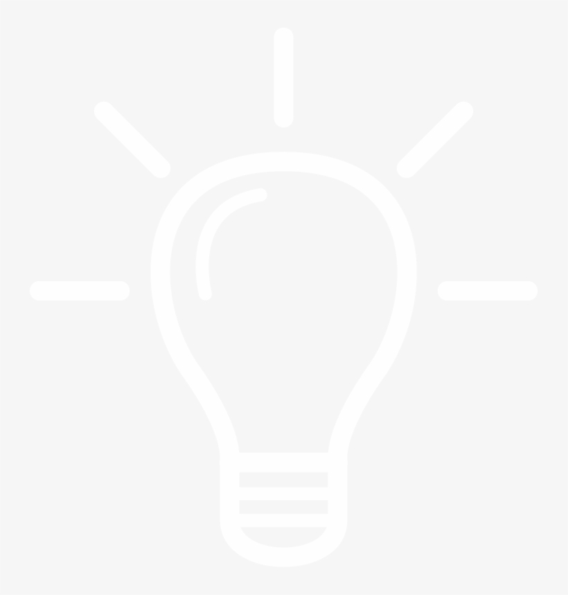 820x859 White Lightbulb Icon