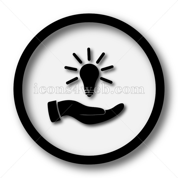 600x600 Hand Holding Lightbulb Idea Simple Icon Hand Holding Lightbulb