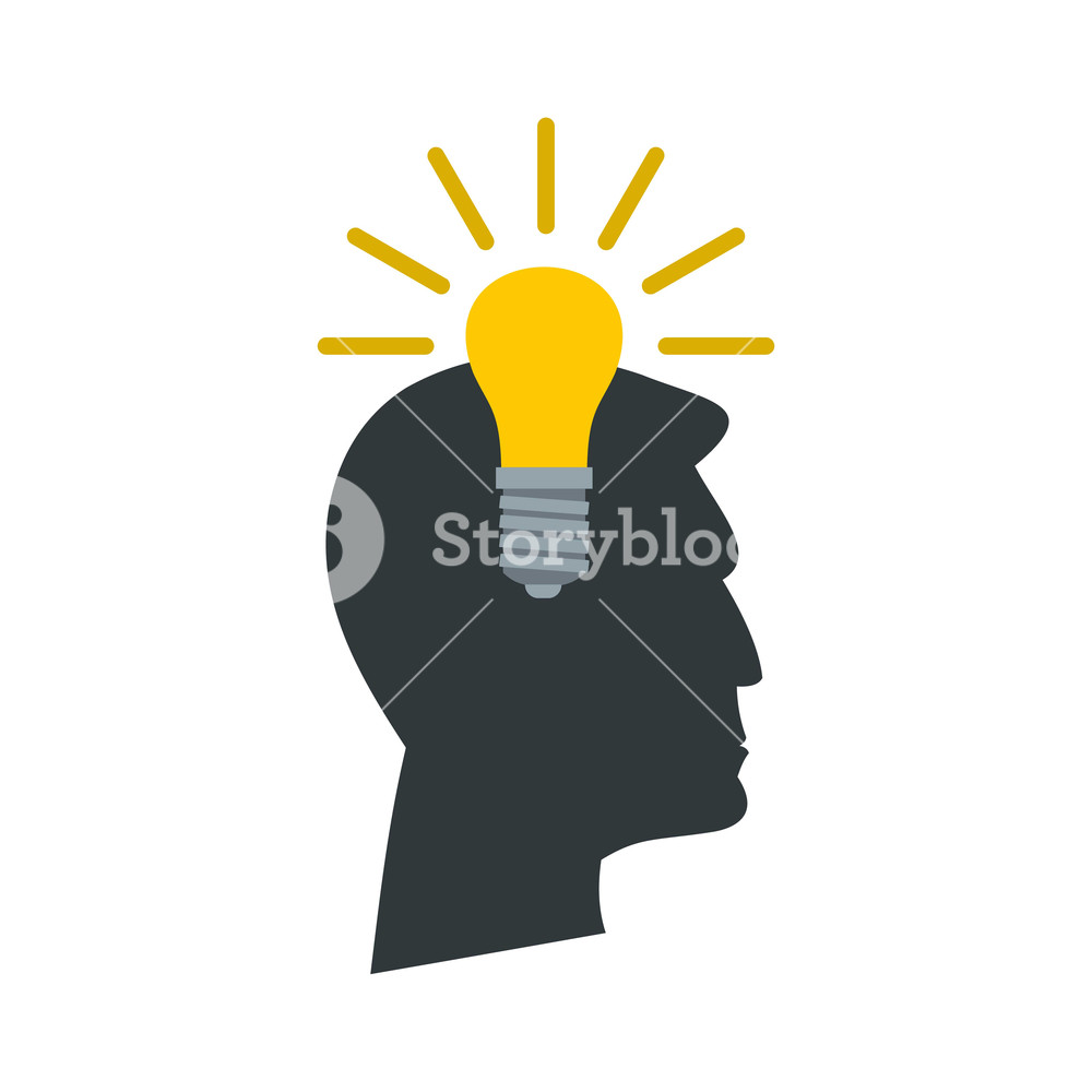 1000x1000 Light Bulb Idea Icon Isolated On White Background Vector