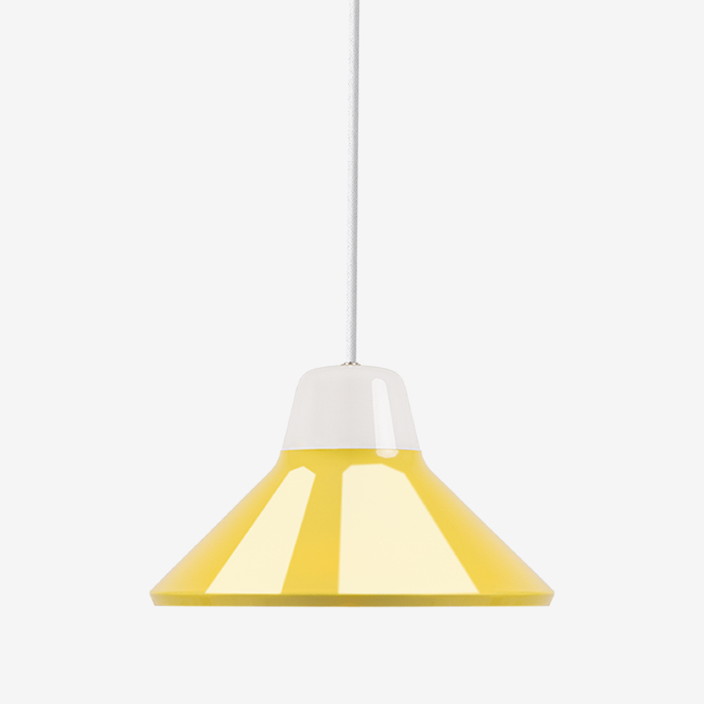 1000x1000 Icon Pendant Light In Mouth Blown Glass And Steel Yellow